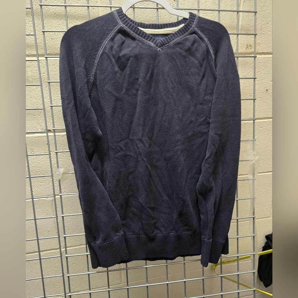 Nautica Men's Dark Blue V-Neck Sweater
